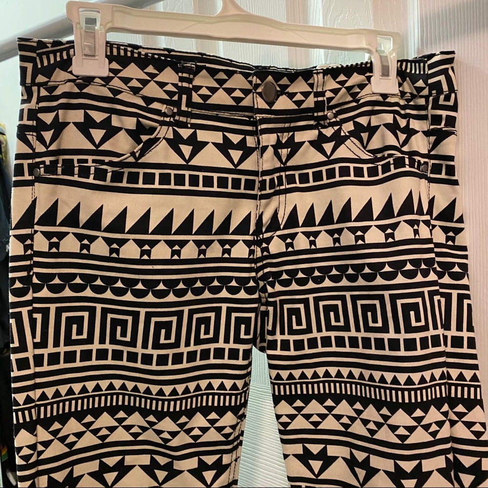 Aztec Print Skinny Jeans
